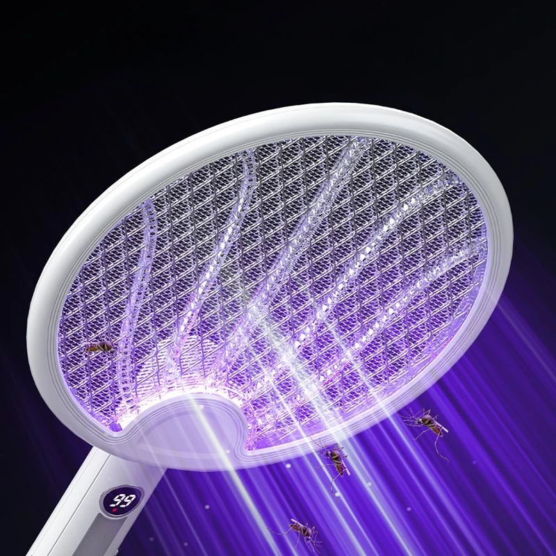 Electric Mosquito Swatter Rechargeable Simple Household Creative Durable and Powerful Electric Mosquito Swatter Rotatable Folded