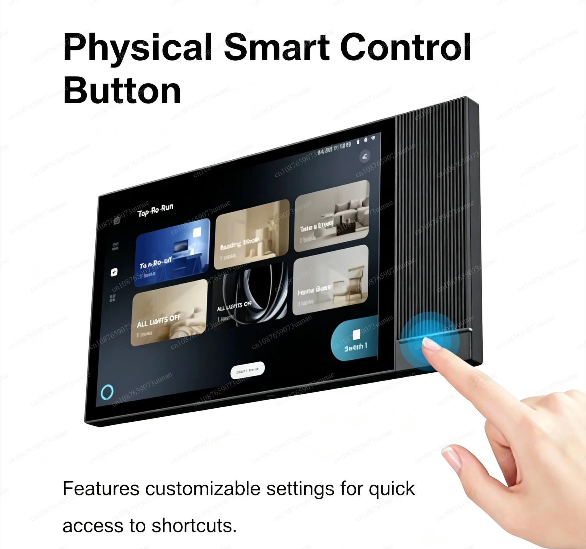 8 Inch Smart Central Control Panel, Scene Mode Touch Screen with 2 Relays Built‑in IR Remote Control Bluetooth Function