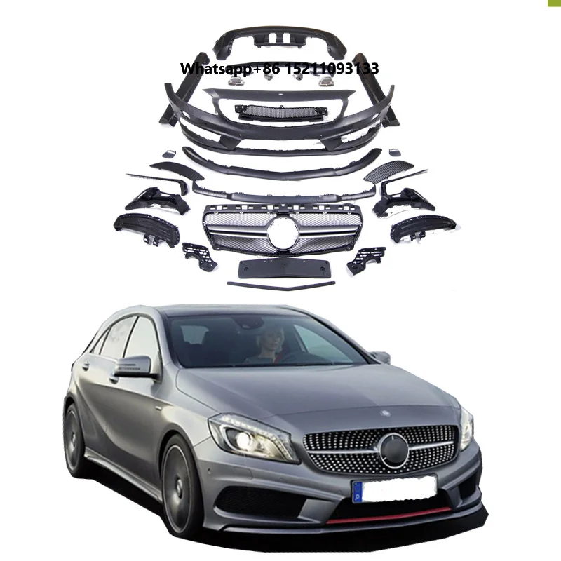 

2013-2018Year W176 to A45 Style Bodykit Car Bumpers W176 A200 A300 A250 Upgrade A45 Auto Body Systems Body Set