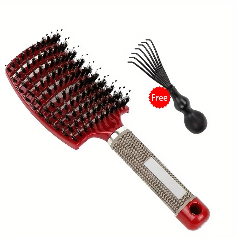 Haarborstel Ontwarrende Haarborstel Varkenshaar & Nylon vrouwen Nat Krullend Haar Hoofdhuid Massage Kam Salon Kappers Styling Tools