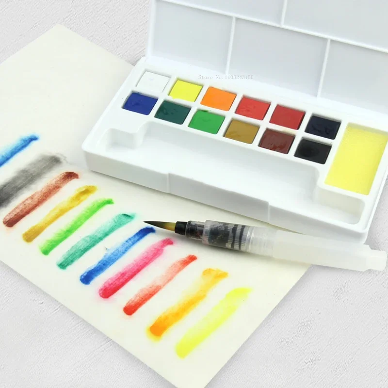 12/24/36 Color Solid Watercolor Pigment Set Art Supplies/Creative Painting/Outdoor Sketching /Coloured Drawing Filling Materials