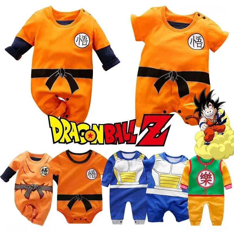 Pelele de bebé de Dragon Ball Goku de 0 a 18 meses, Cosplay para recién nacido, ropa bonita de Vegeta, disfraz de Cosplay de dibujos animados de Halloween para niños, regalo