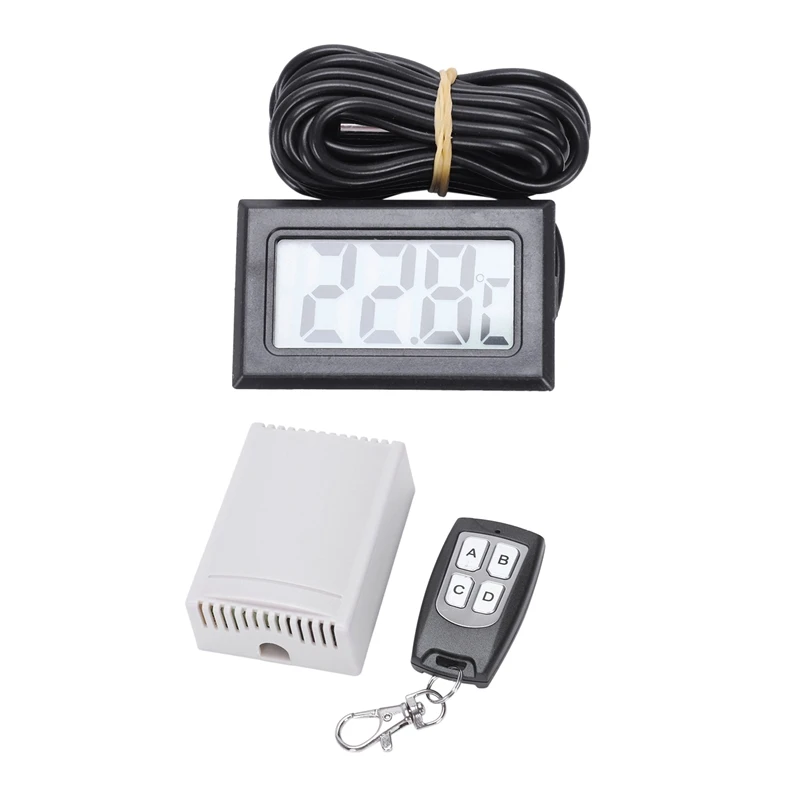 

RISE-3 Pcs Accessories: 2 Pcs DC 12V Wireless Remote Control Switch Transmitter + Receiver & 1 Pcs Thermometer Digital LCD