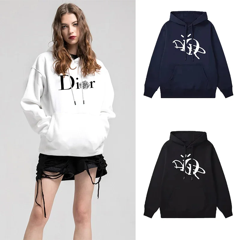 Women\'s Letter Graphic pullover Hoodies Drop Shoulder Sweatshirt 2024 Winter Casual Long Sleeved Hoodie Tops for Female Clothing