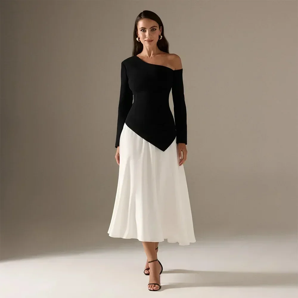 

Вечерние платья трапециевидной формы по индивидуальному заказу с длинными рукавами, свадебное платье для выпускного вечера, изысканные вечерние платья для особых случаев для женщин