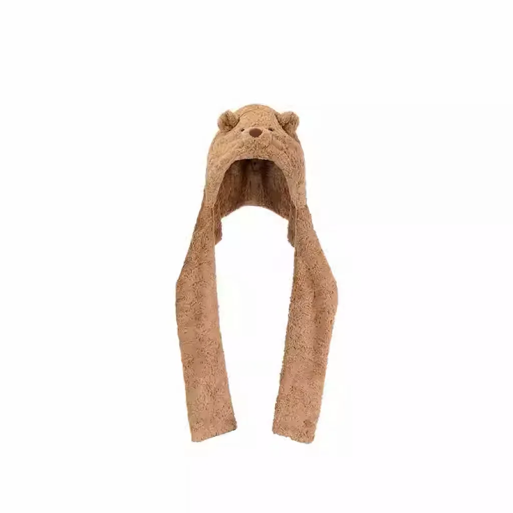 

Плюшевый комплект Jellycat UK: Шапка-медведь Барселона с капюшоном и шарфом-снудом, подарок на Новый год 2026