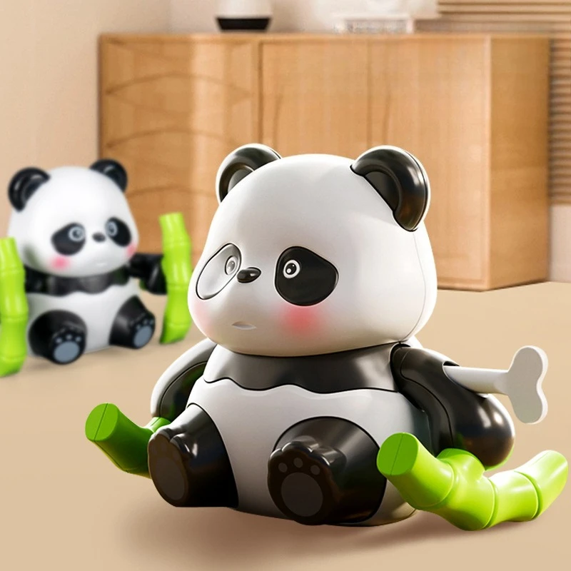 바람으로 움직이는 팬더 장난감 귀여운 흔들리는 곰 열쇠고리 포함 아이들 선물 재미있는 장난감 1개