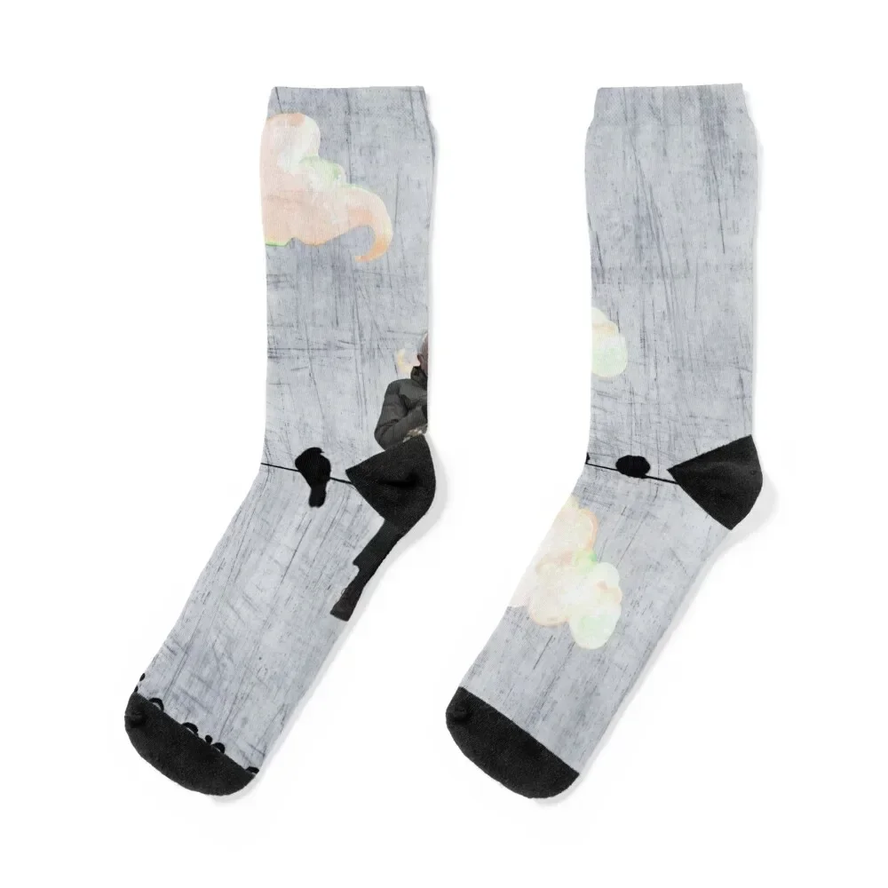 

bernie sanders with the birdies on a wire Socks japanese fashion cotton Running Rugby Boy Socks Women's
