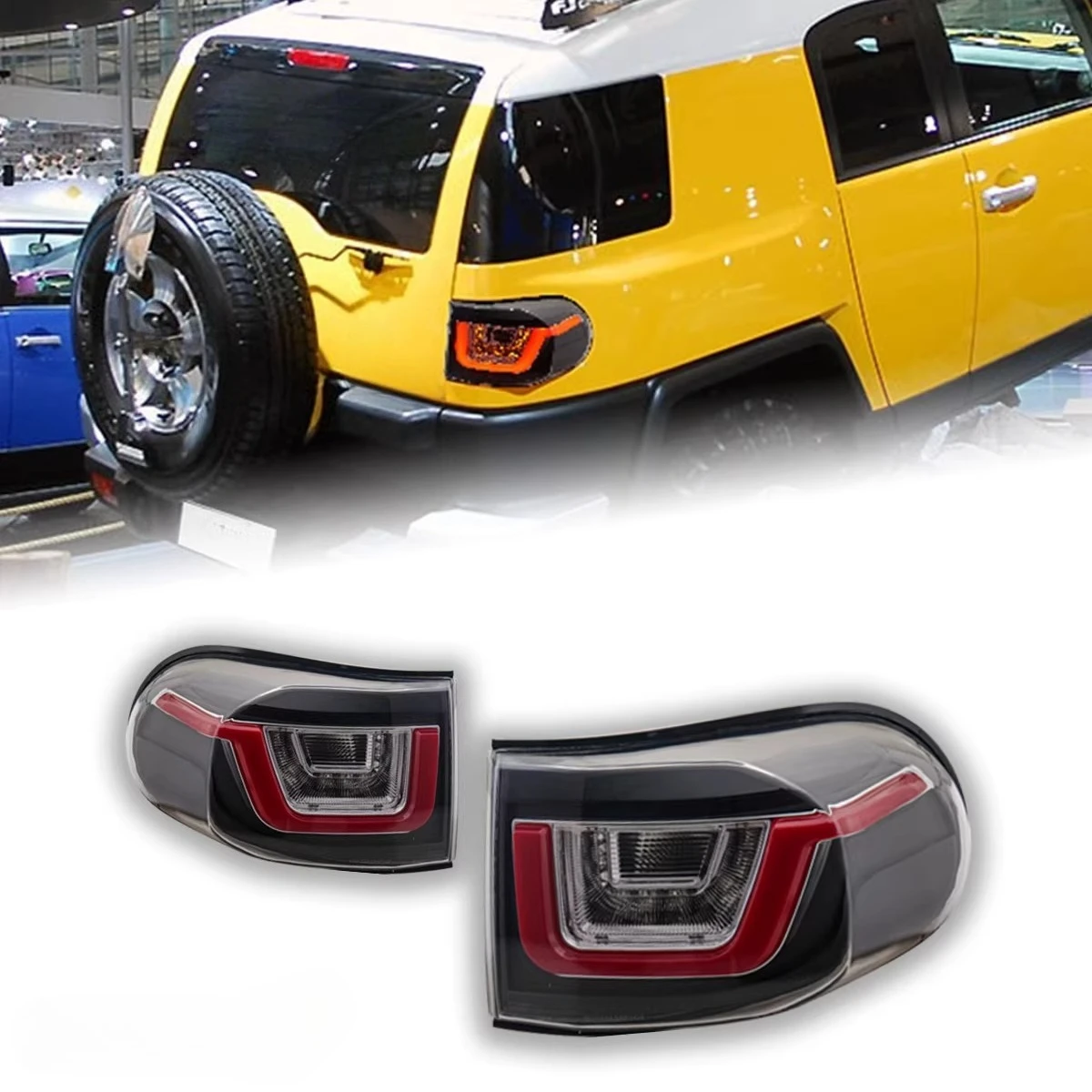 

For Toyota FJ Cruiser 2007-2020 Tail Light Assembly LED Brake Light Flowing Turn Signal Car Accessories