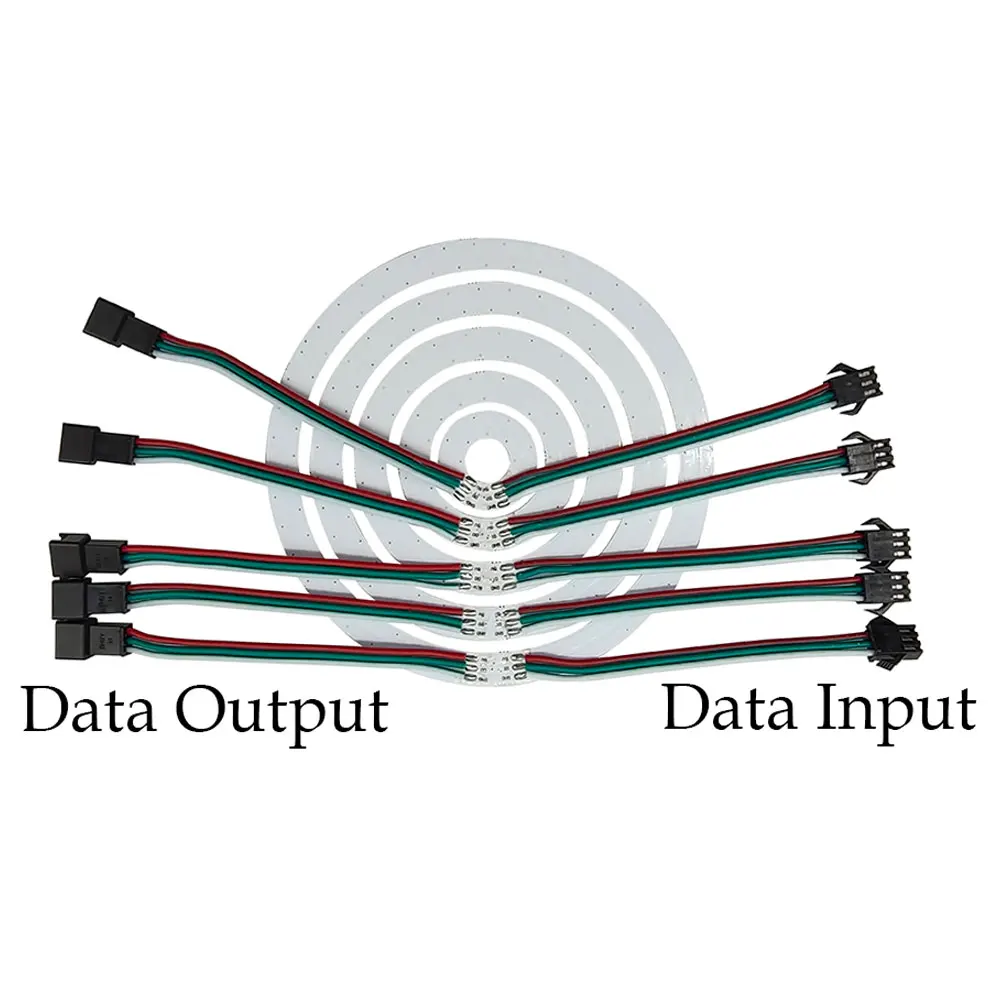 WS2812B LED Ring 8/16/24/35/45Leds WS2812 LED Pixel Individually Addressable RGB Light Ring SMD 5050 RGB IC Led Modules Light 5V