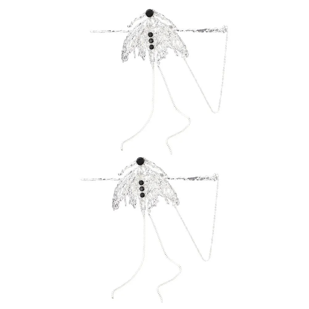 

Women Hairpin Headgear Barrettes Chinese Style Pearl Silver Alloy Sticks Bridesmaid Accessories for