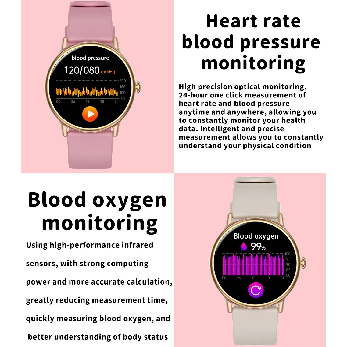 جديد 1.43 "AMOLED شاشة ساعة ذكية بلوتوث دعوة للنساء معدل ضربات القلب مراقبة الصحة الرياضة اللياقة البدنية سيدة مقاوم للماء Smartwatch