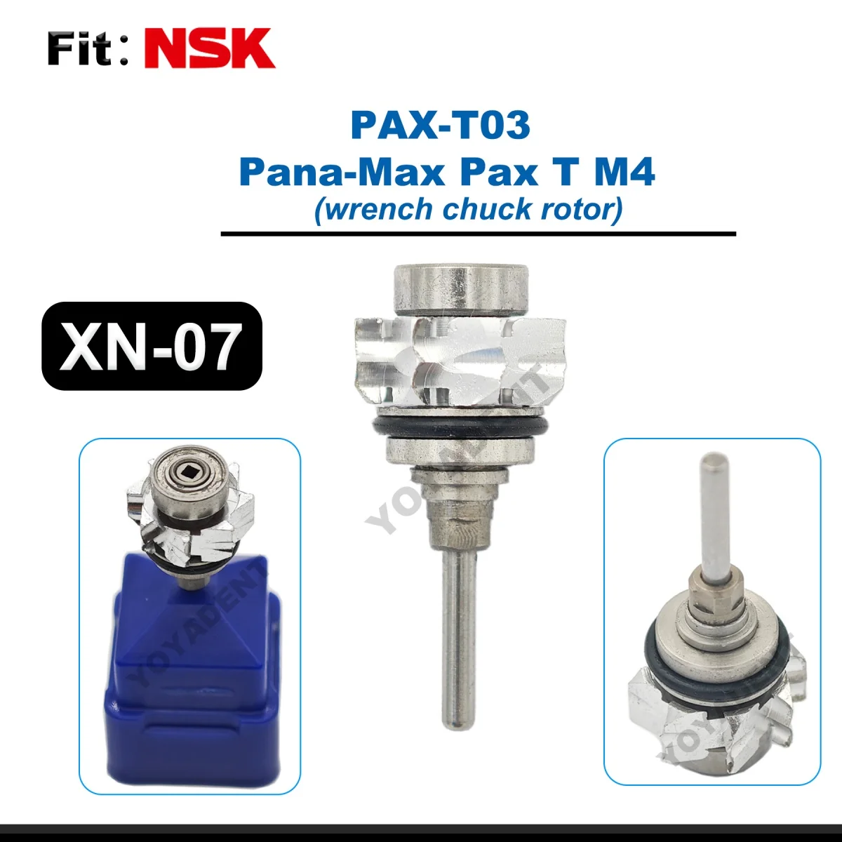 Fit NSK Pana-Max Pax T M4/ Pax TU M4 B2 High Speed Turbine Rotor Dental Handpiece Cartridge PAX-T03 wrench chuck/PAX-TU03 Push