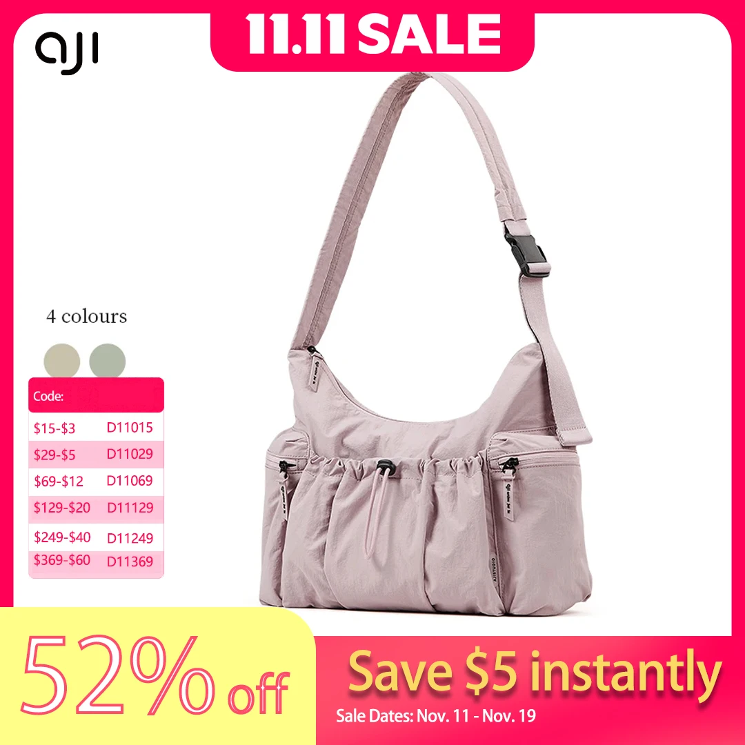 

AJI женская сумка через плечо, новинка 2023 года, сумка через плечо для женщин, большая вместительная студенческая сумка, повседневная корейская женская дорожная сумка