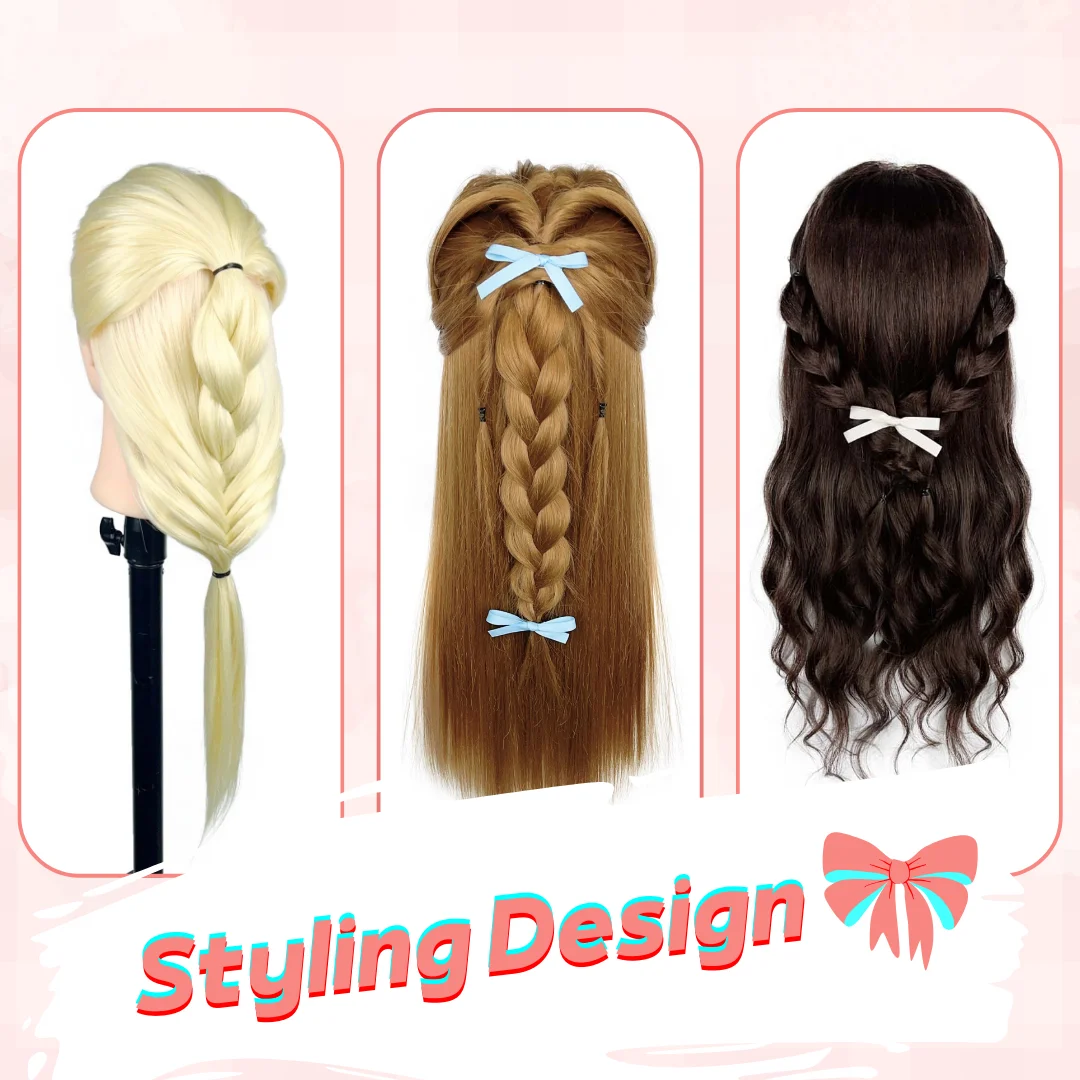 Cabeça de manequim cabelo humano 80% cabelo real cosmetologia manequim prática cabeça de boneca para trança penteado cabeça de corte conjunto