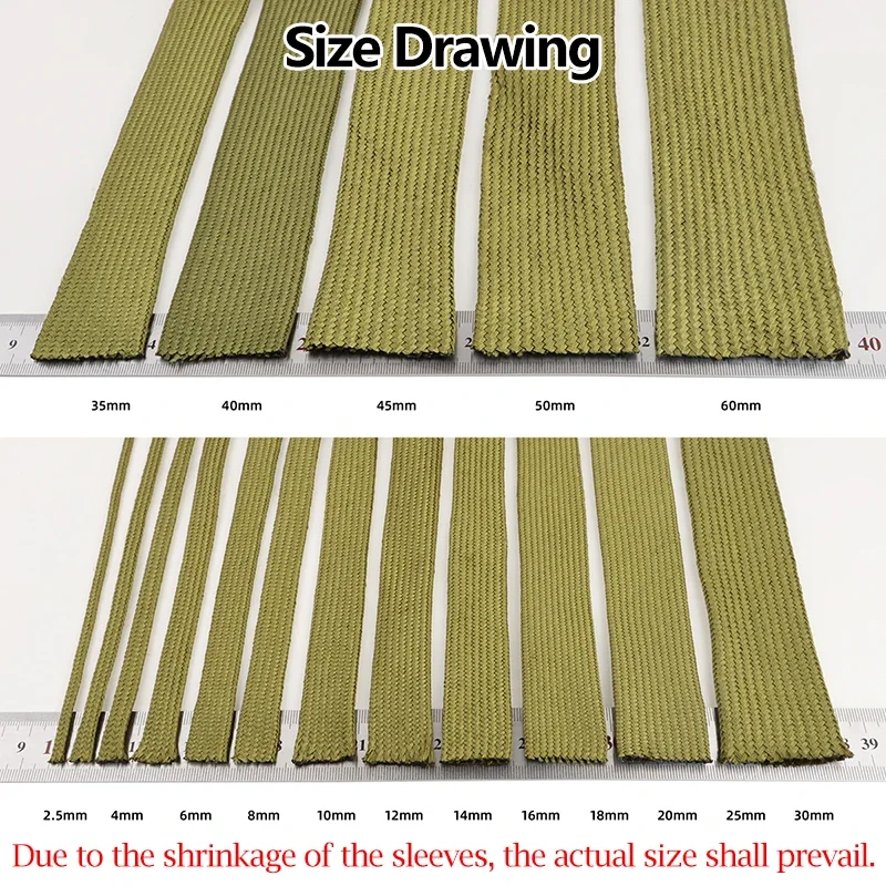 1~20M 2.5~60mm Cable Sleeve Tight Nylon Braided High Density Insulated Gland Protection Expandable Sheath Polyamide Wire Wrap