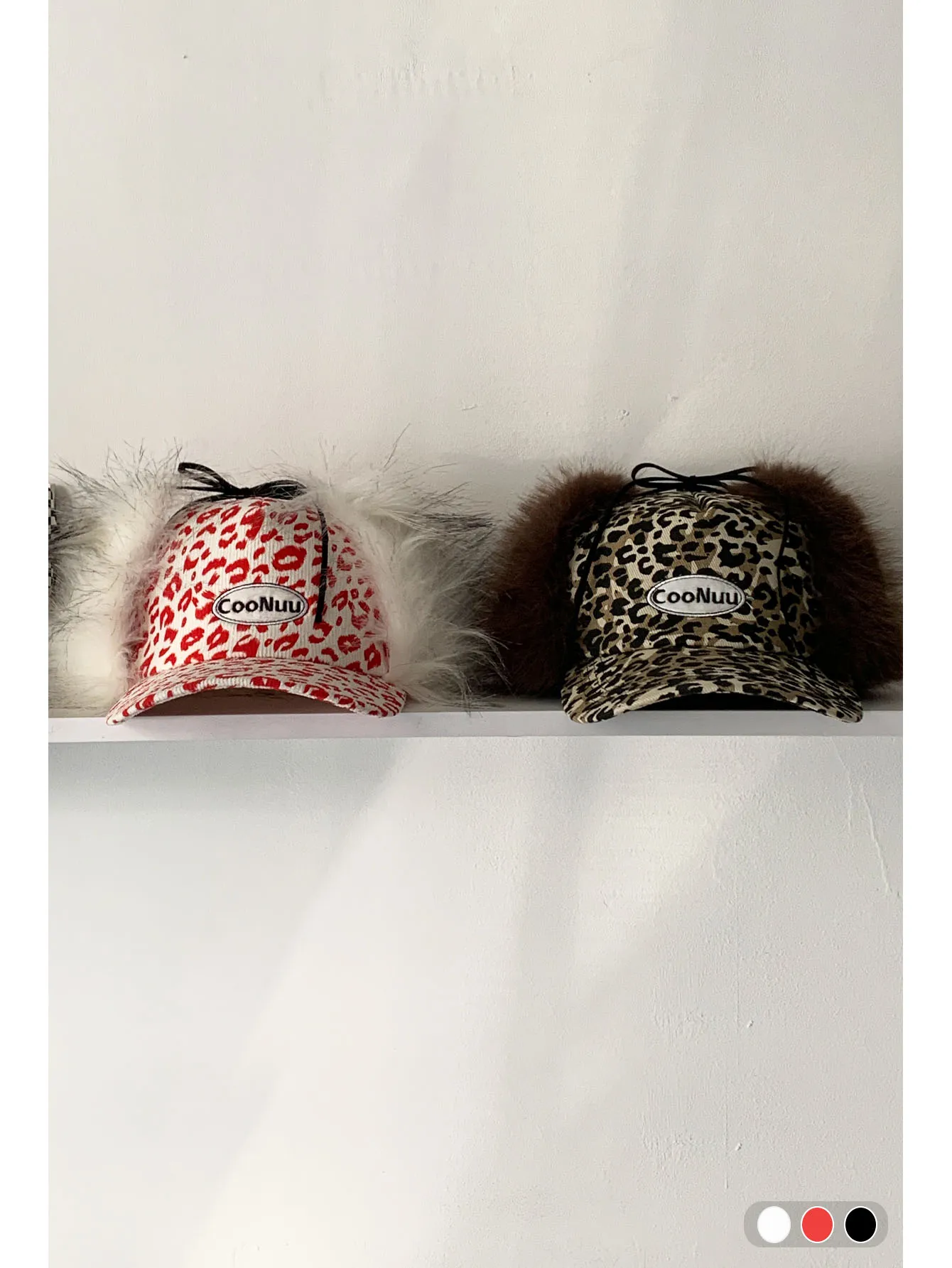 قبعة Lei Feng من الفرو الصناعي بطبعة الفهد للنساء، قبعة شتوية دافئة من القطيفة مكبلة للأذن، قبعة بيسبول عصرية متعددة الاستخدامات على طراز الشارع