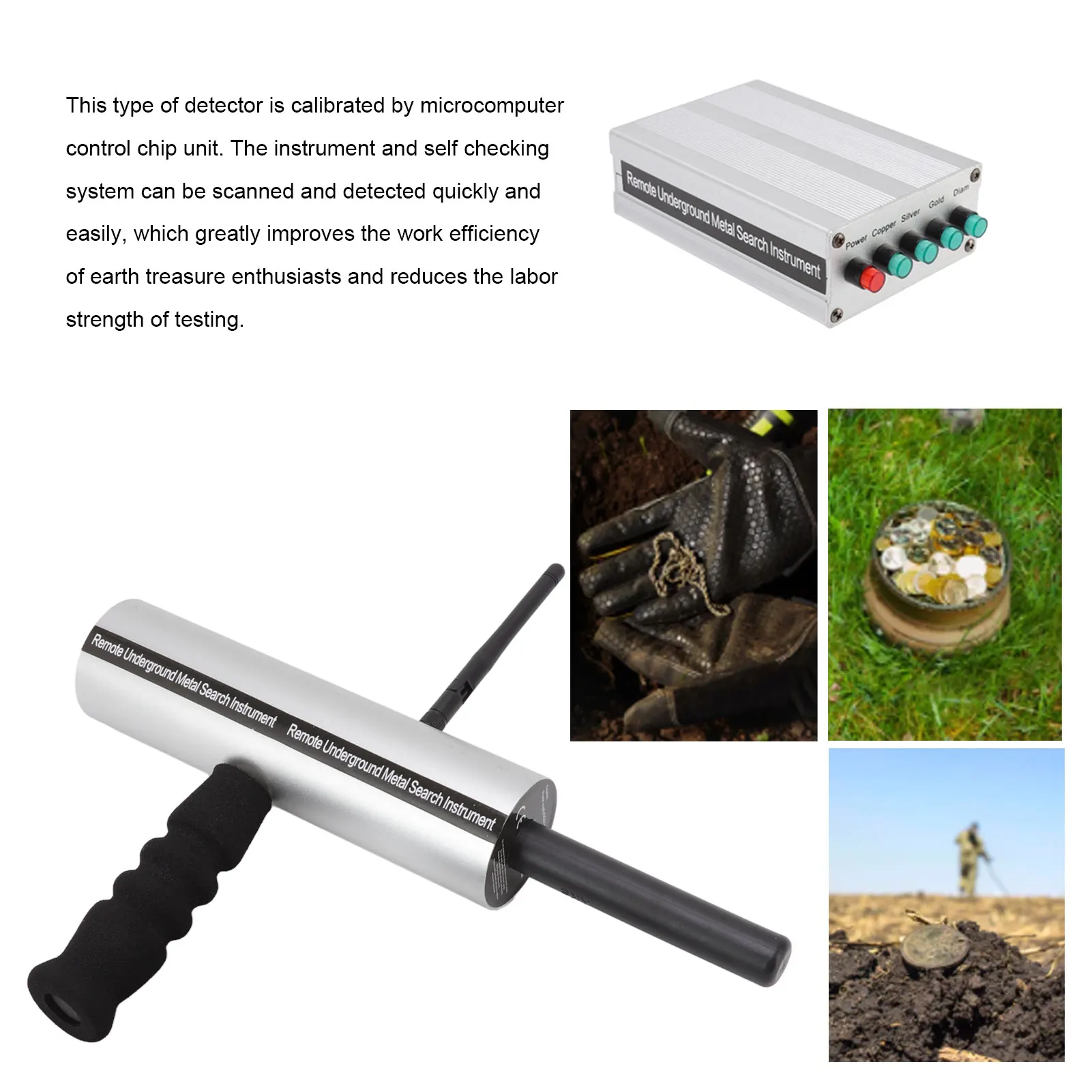 كاشف المعادن تحت الأرض الألومنيوم 15 متر عمق الفضة 1 هوائي 1000 متر المدى مكتشف المعادن للكشف عن المعادن تحت الأرض الكنز