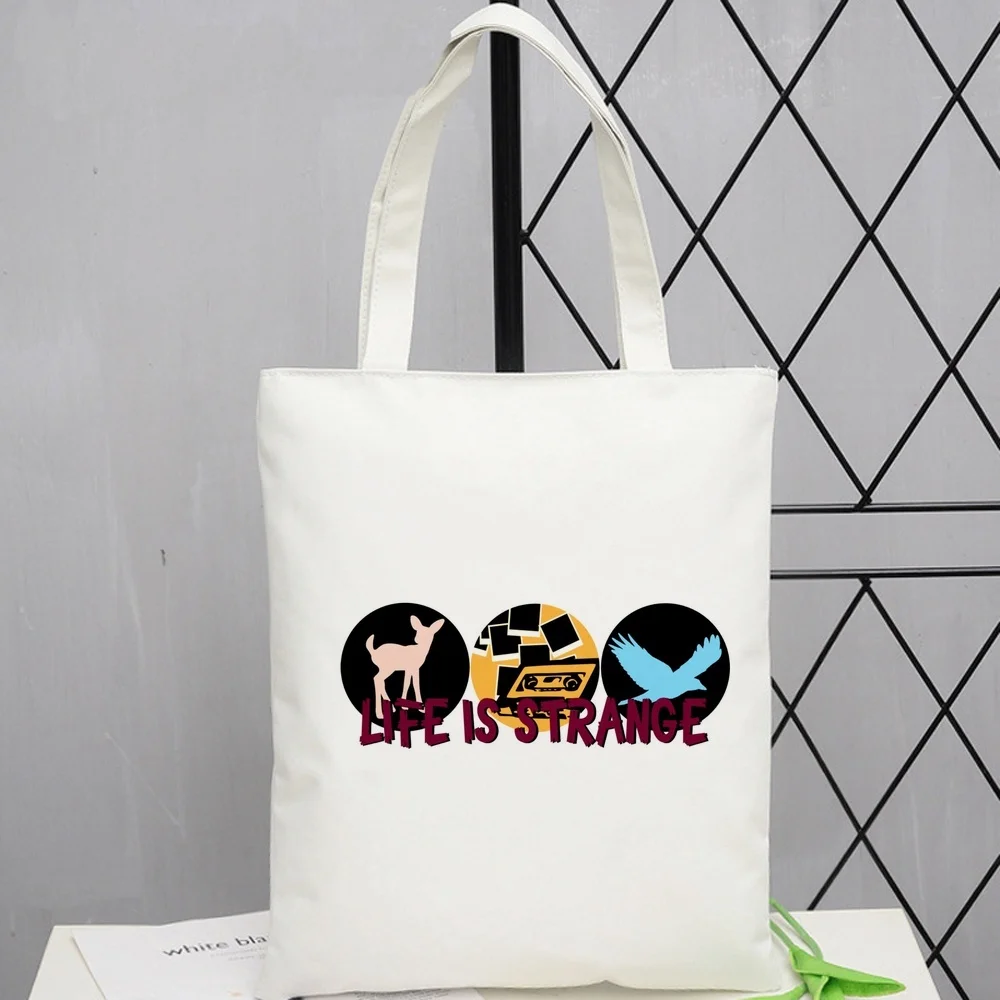 Life Is Strange tote bag shoulder  shopper personnalisable foldable bolsas de tela woman