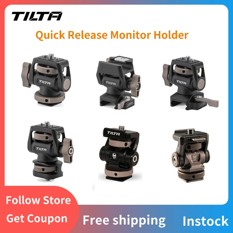 

TILTA TA-AMB Monitor Holder Camera Clamp Adjustable Quick Release Swivel Cold Shoe Dual NATO 1/4"-20