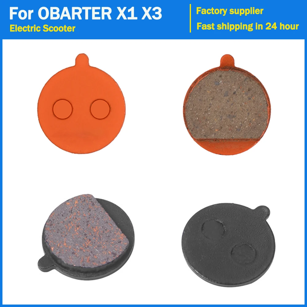 2PCS Electric Scooter Disc Brake Pads for OBARTER X1 X3 Kick Scooter Replacement Parts Rear Wheel Friction Plates Disc Brake Pad