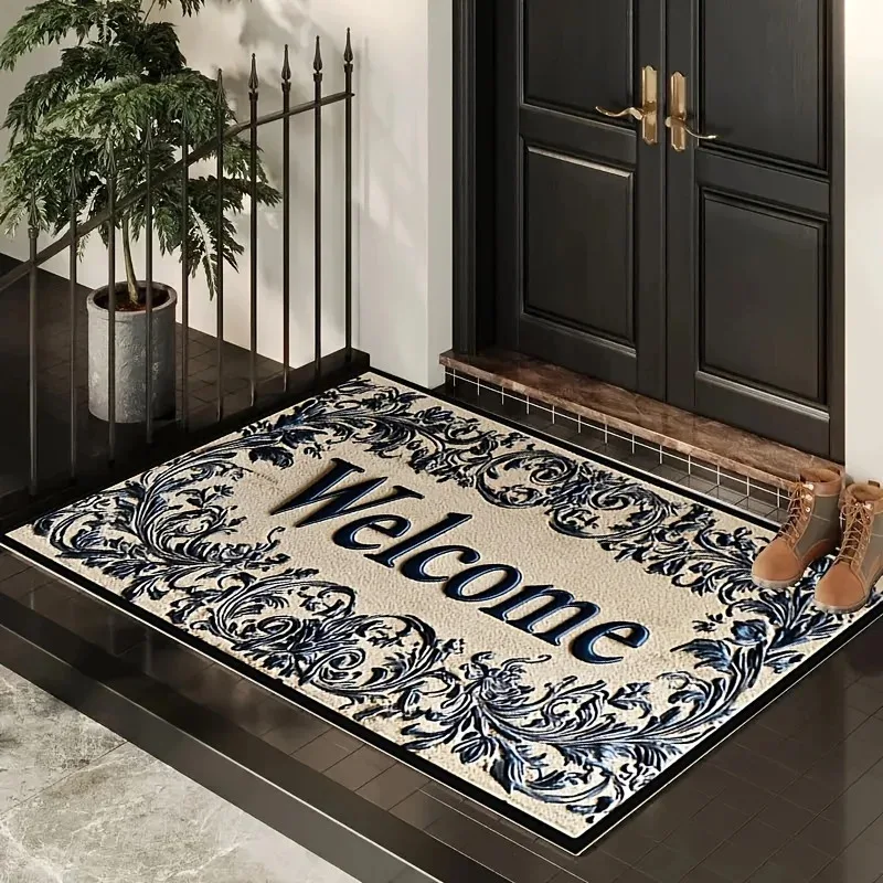 VIKAMA Affordable Luxury American-Style Doormat Non-Slip Cozy Entryway Mat for Front Doors Hallways Bathrooms and Home Decor