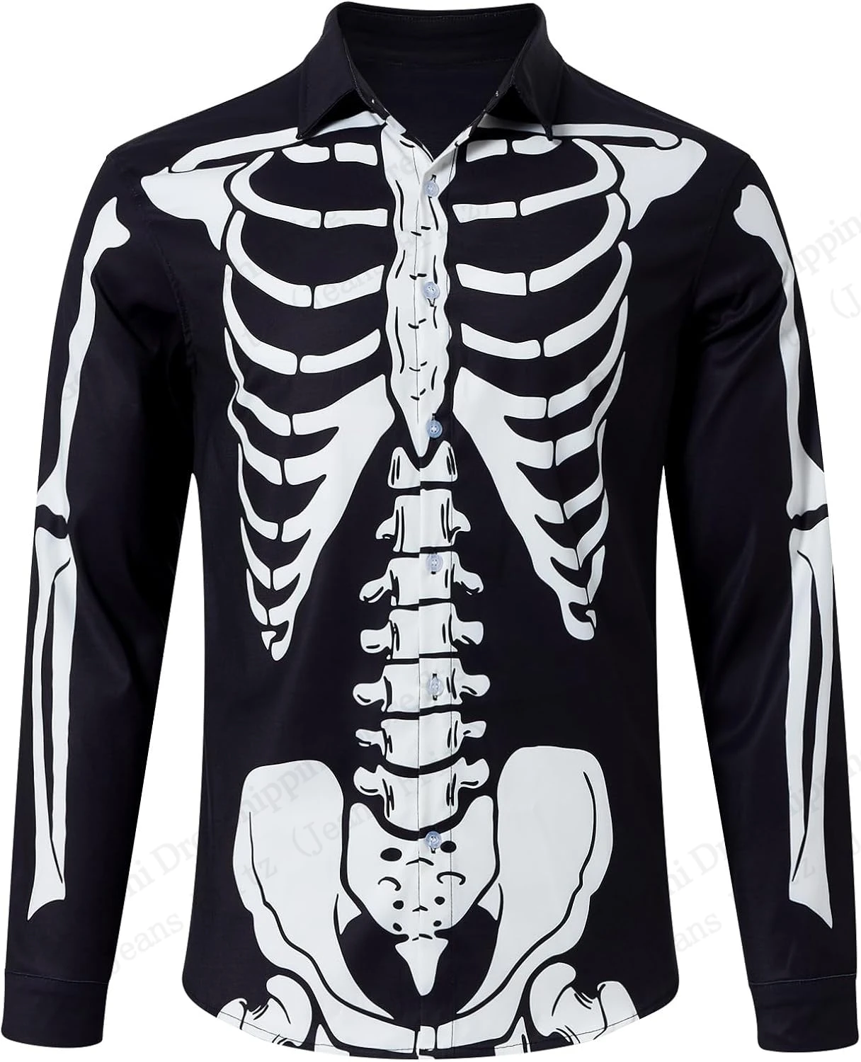 

Хэллоуин Повседневная рубашка с длинным рукавом Ужас Скелет 3d Принт Рубашки с лацканами Мужчины Женщины Мода Удобная блузка на пуговицах Уличная