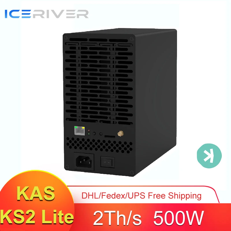 ICERIVER KAS KS2 LITE Asic Miner 2Th/S Kaspa Miner 500W Crypto Mining Machine With PSU Free Shipping