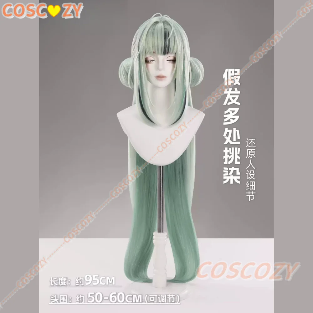 Si Cosplay Wig Arknights Endfield Si Cosplay Wig Highlighted Wig With Hair Bun Skin Top Scalp Anime Cosplay Party Props