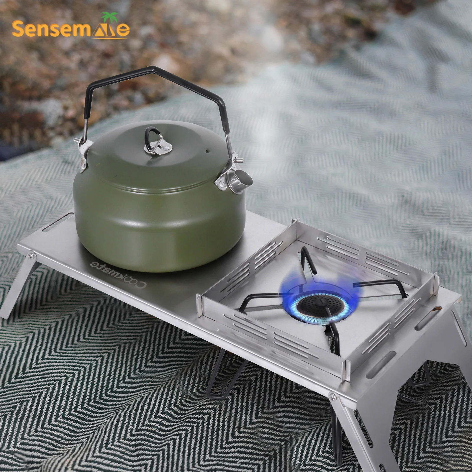 

Portable Folding IGT Table, Traveling Brazier Pliante , Nature Hike Camping Gadgets, One Action Mini Gril Stand