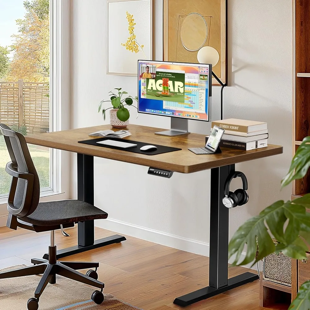 40 x 24 Inch Electric Height-Adjustable Standing Desk with 4 Memory Settings for Home Office Use