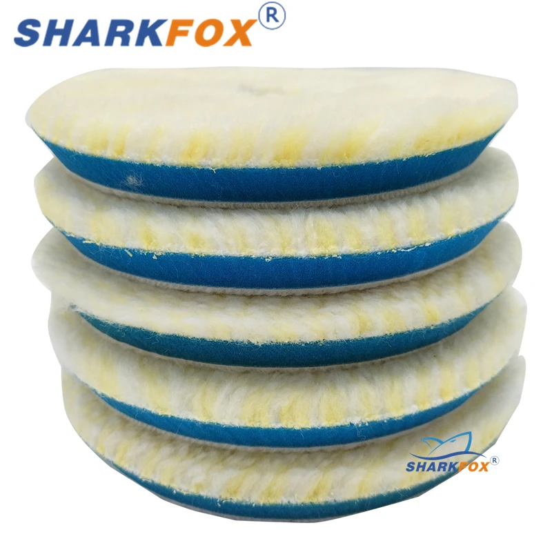 

Sharkfox 5inch New Yellow Wool Polishing Pad Car Paint Polishing Backing Buffing Pad For Auto Body Waxing Buffer Polisher