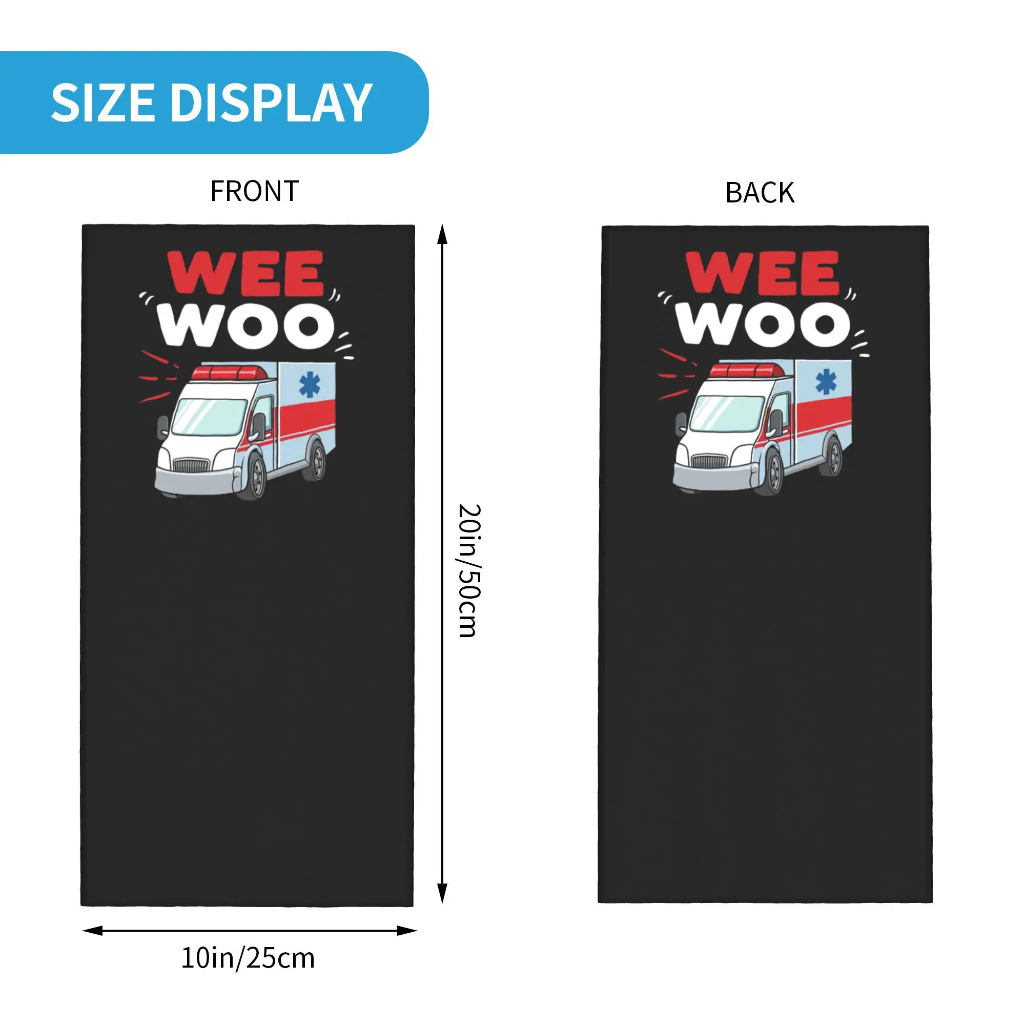 وي وو إسعاف المسعف الطوارئ الطبية هدية باندانا غطاء الرقبة قناع مطبوع وشاح عقال المشي لمسافات طويلة الصيد للجنسين الكبار