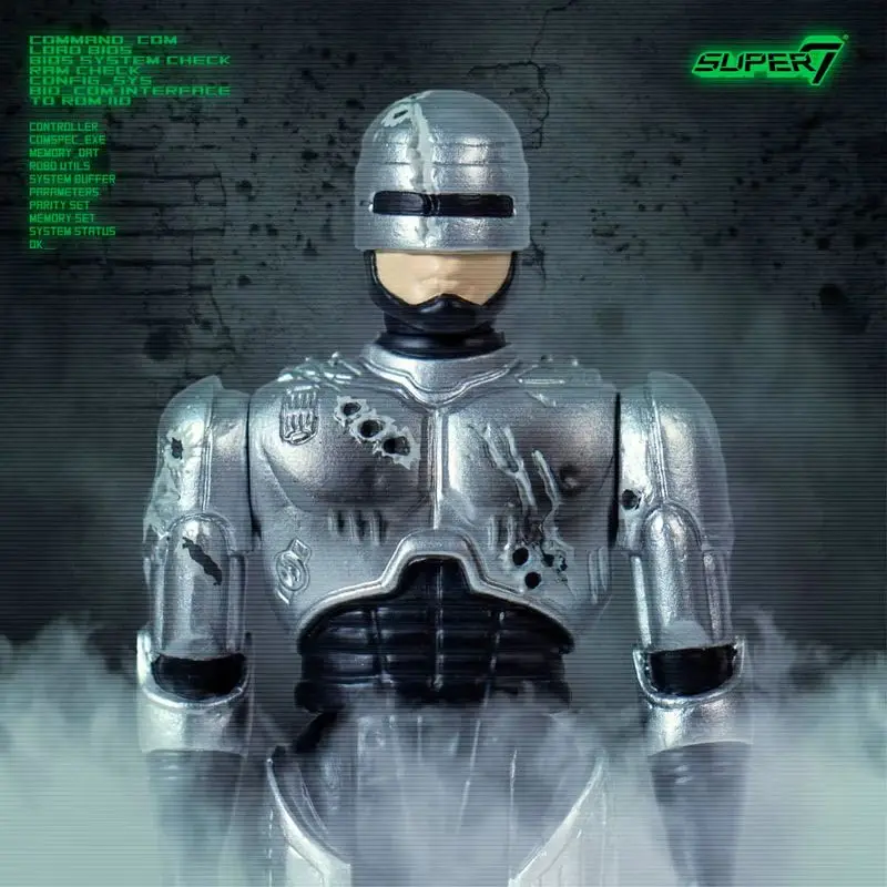 In Magazzino Super7 Reazione Carded Figura Robocop Battaglia Danneggiata Emil Andowsky Set Film Action Figurine Per I Bambini Regali di Natale Personalizzato