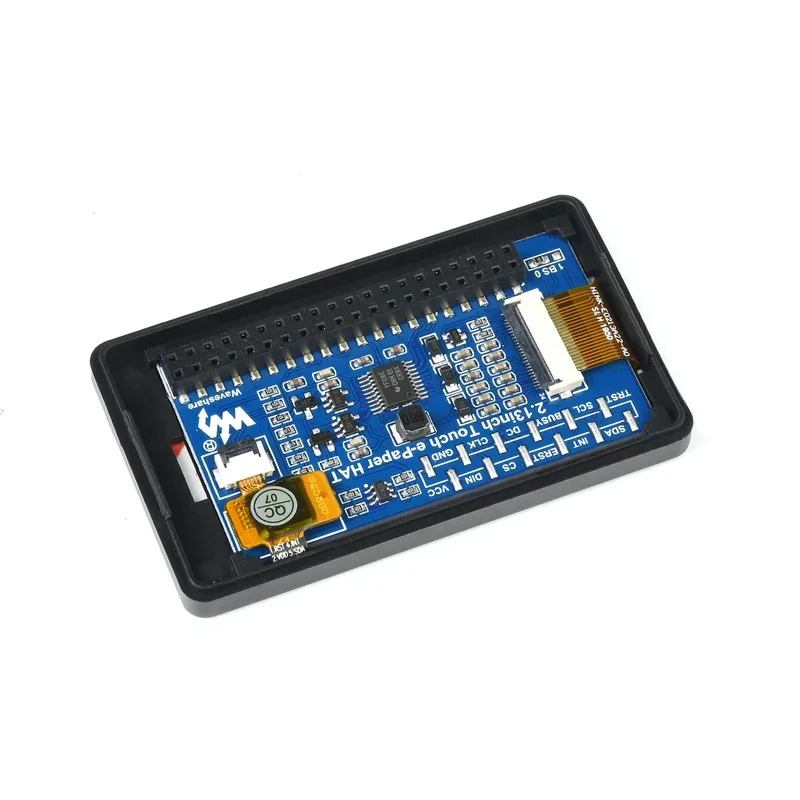 【Waveshare genuine】- V4 2.13inch Touch E-Paper E-Ink Display For Raspberry Pi Zero, 250×122 Pixels, ABS Protection Case, Pwnagot