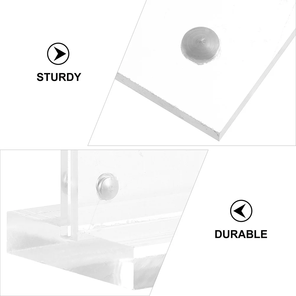 

1Pcs Acrylic Table Stand Holder Clear Durable Sign Holder Horizontal Price Display Advertising Card Practical Flyer Display Card