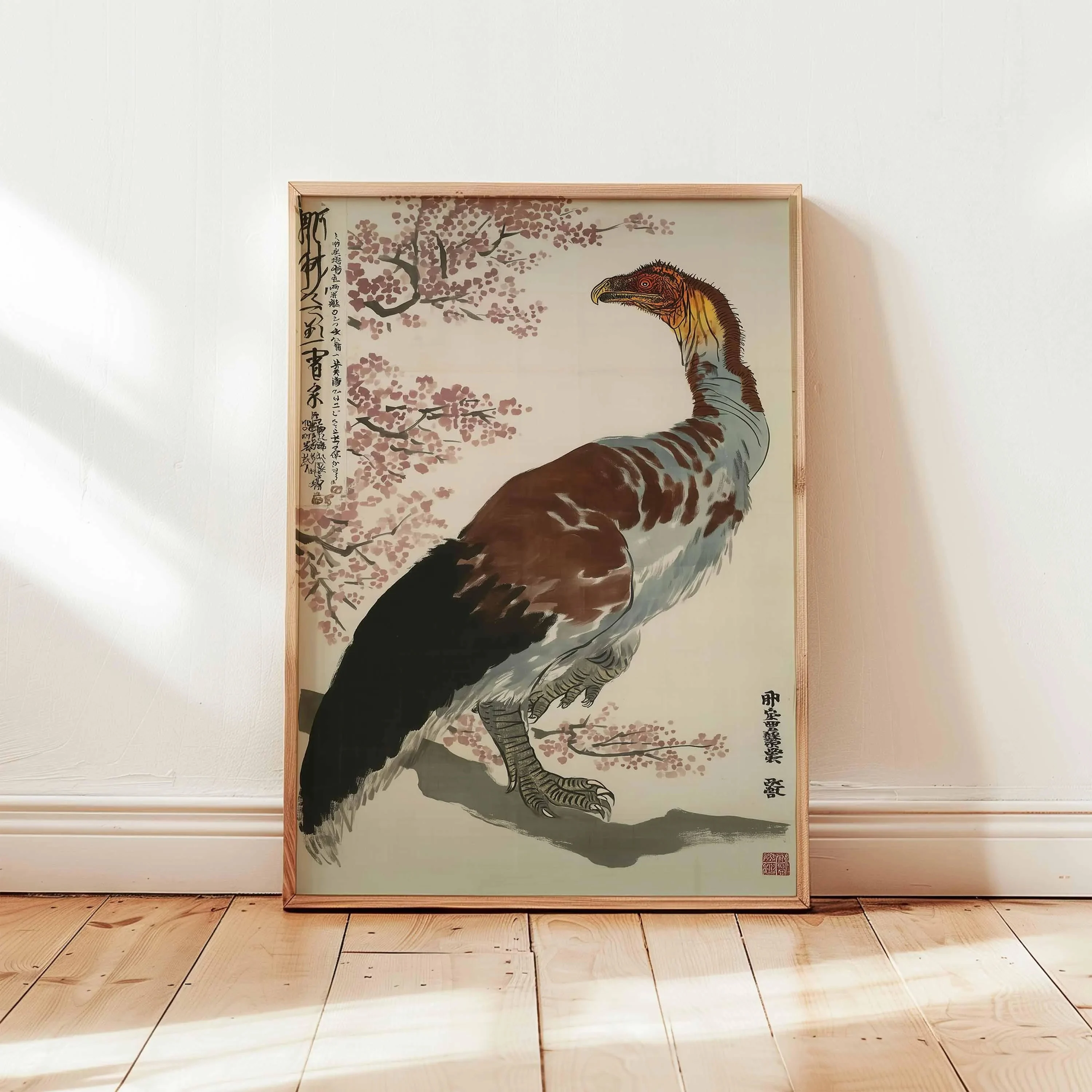 طباعة فنية لملصق الرافعات اليابانية، لوحة حبر تقليدية، فن الطيور الأنيق، ديكور جدار الطبيعة، ديكور المناظر الطبيعية الشرقية