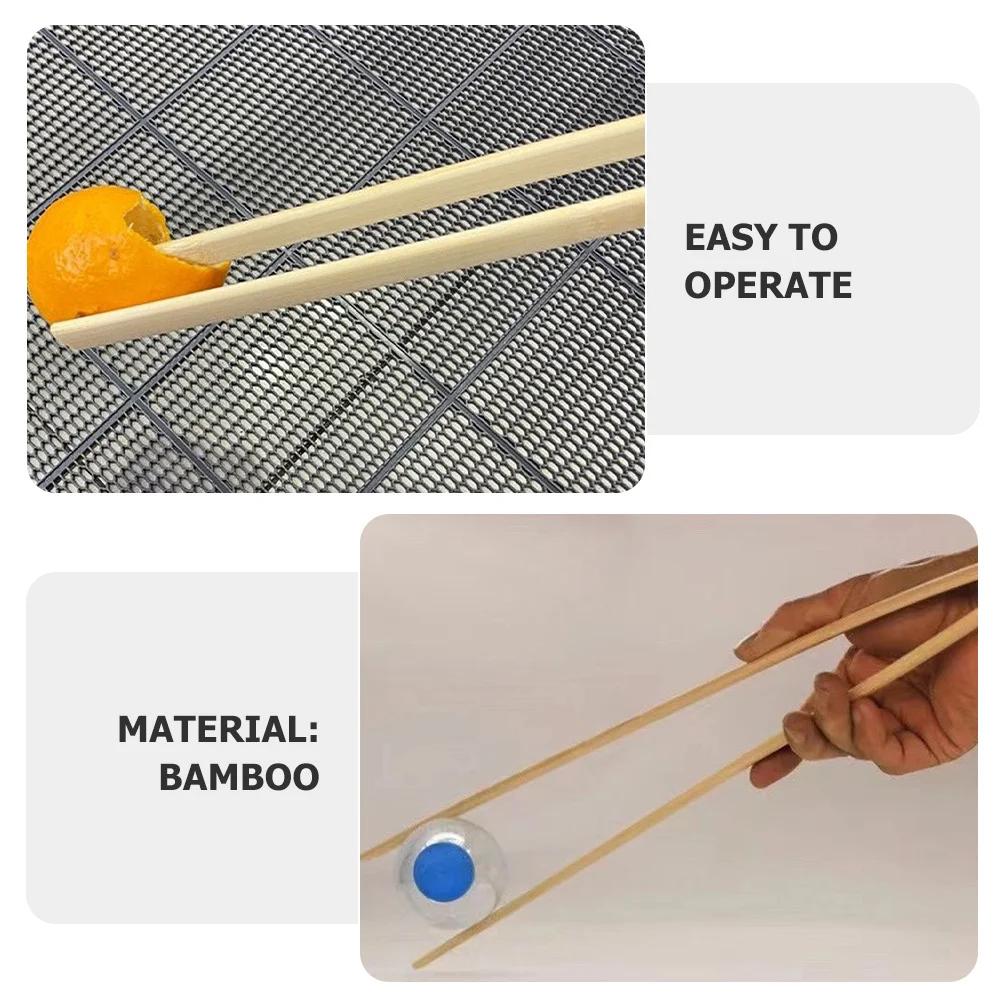 

2pcs Extended Bamboo Cleaning Clip Trash Pickup Tongs Durable Grabber Tool Litter Garbage Long Handle Portable Sturdy Picker