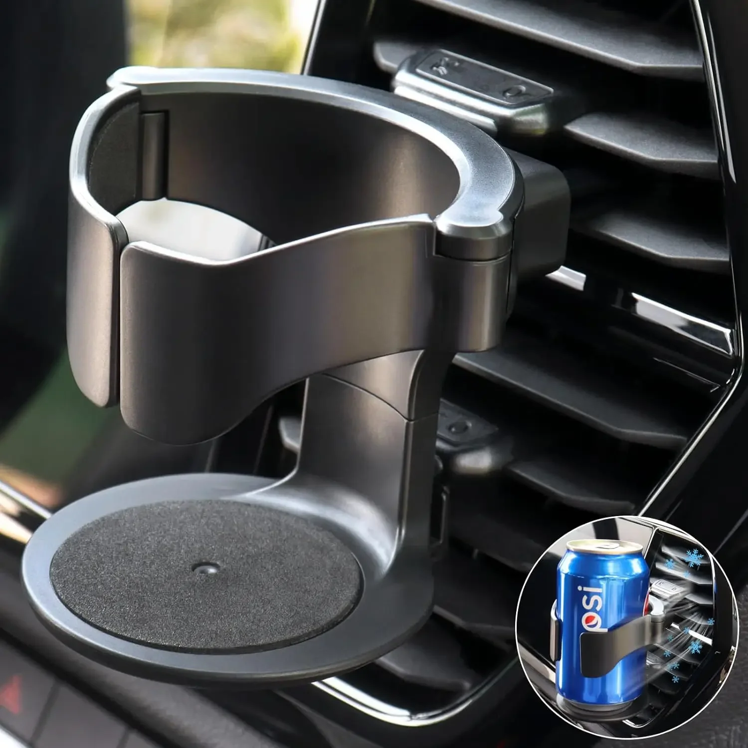 

GEFENSI Cup Holder For Car Air Vent, Universal Adjustable Water Bottle Rack Coffee Drink Mount Stand Cup Clip Car Interior Acces