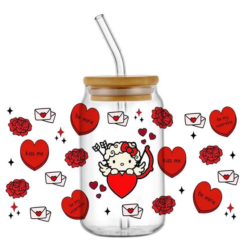 

New Product 3D Hello Kitty Sanrio UV DTF Waterproof Sticker DIY Wrap Decal for 16oz Cup Mug Wraps Easy to apply