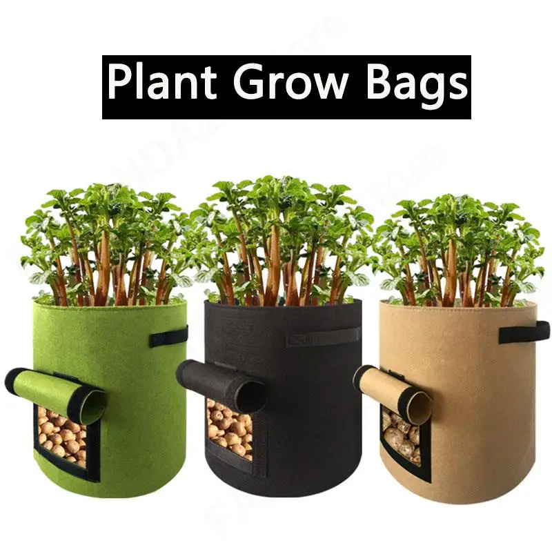 Potato Pot Plant Grow Bags Jardin Planting Bag Home Garden Fruit  Fabric Plants Growing Moisturizing 7 Gallon m20