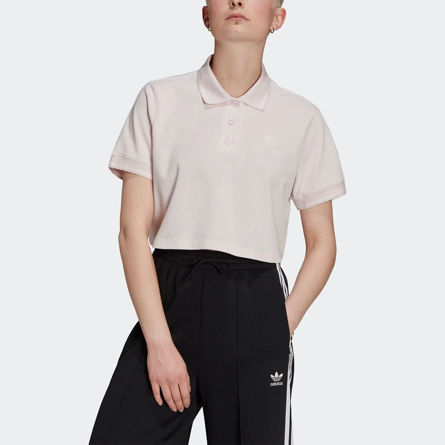 قميص بولو كاجوال رياضي للسيدات من Adidas Official Original Three Stripes H56470
