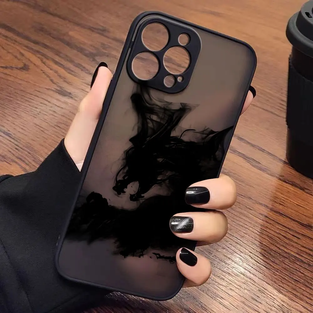 Art Dragon Pattern Ink Brush Matte Case For Huawei Mate 20 30 NOVA 3I 4 7I 7 Y70 Y7 Y9 HONOR 20 30S 50 70 90 9X X7 X8 X9 Case