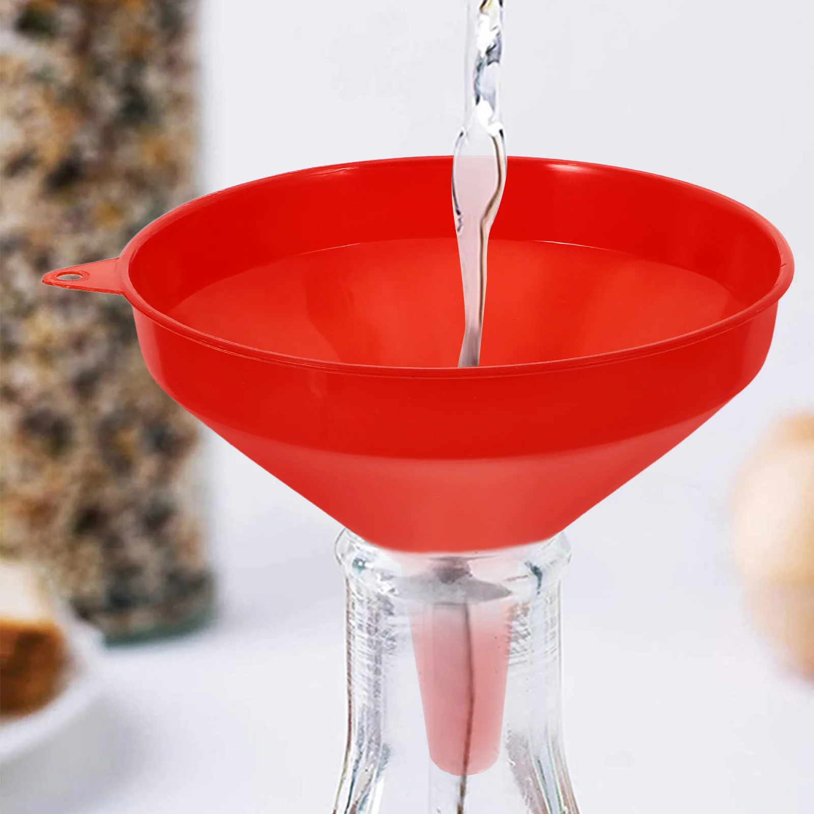 

Household Funnel Wide Mouth Plastic Reusable Kitchen Gadget Liquid Dry Ingredient Transferring Funnel for Bottles Jars Spice