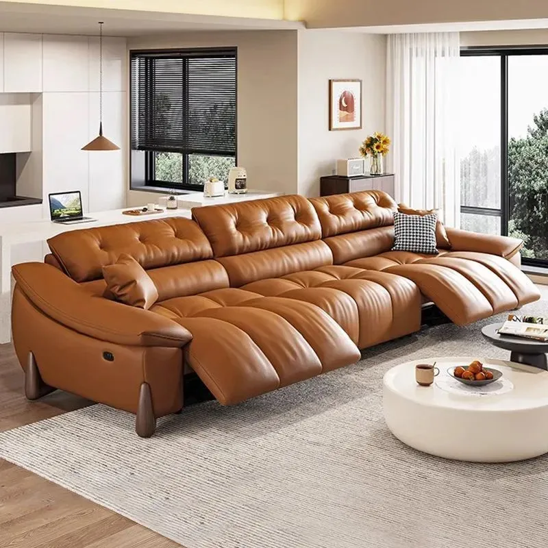 

Control Electric Recliner Sofa Seats Extendable Mid Century Electric Recliner Sofa Brown Modern Wohnzimmersofas Furniture Home