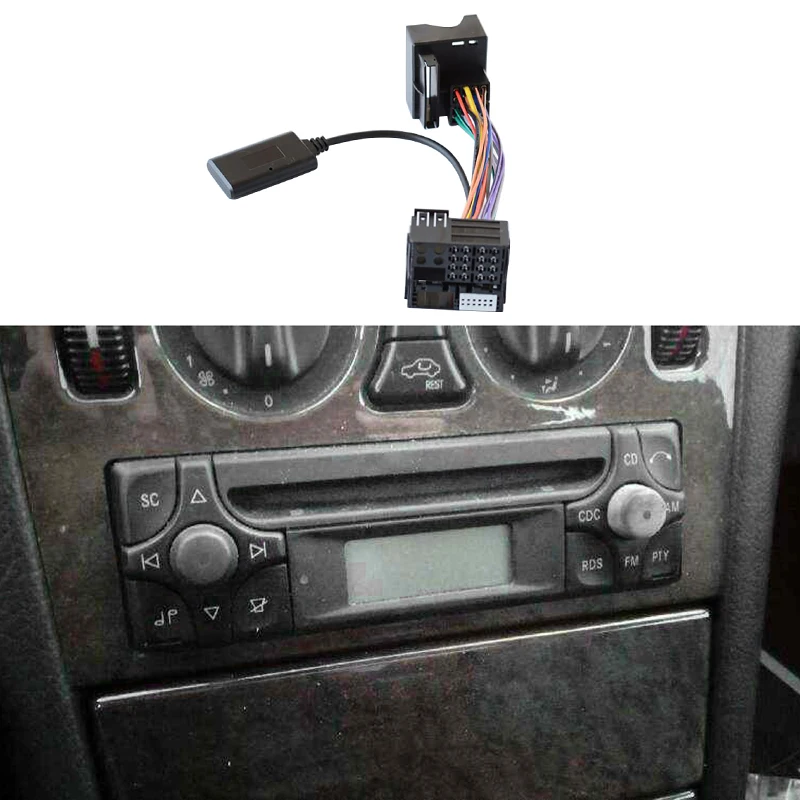 Car Audio Bluetooth 5.0 Receiver Aux Adapter for Benz W169 W245 W203 W209 W164 Radio Module Bluetooth Aux Cable