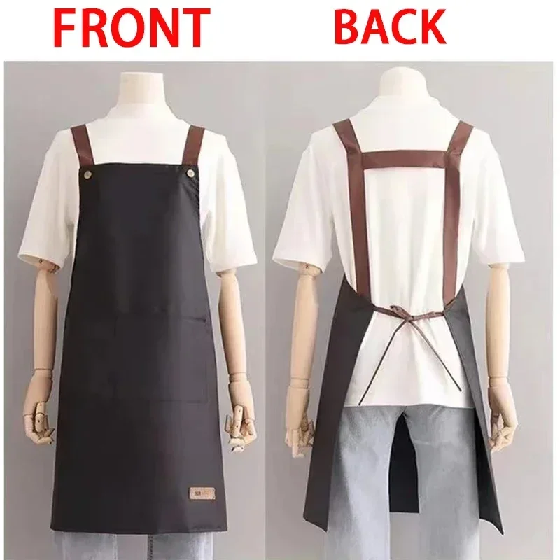 Mashas and The Bear Kitchen Apron Waterproof Home Apron Wipeable Oil Resistant Baking Barbecue Restaurant Cafe Aprons Cute Gift