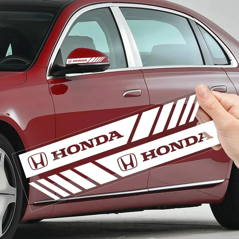 Rearview Mirror Decal Car Side Stripe Sticker Waterproof Exterior Accessory For Honda Civic Accord Vezel HR-V City