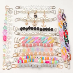 1 pz catena arcobaleno lussuose perle catena accessori stile carino ragazze foro scarpe Charms decorazione per le donne sandali pantofola