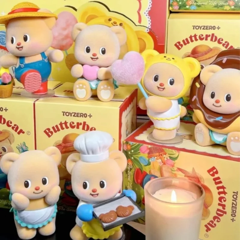 

Butterbear Blind Box Sweet Life Series Doll Toy Action Figure Flocking Figurines Desktop Gift Kawaii Birthday Gift Mysteriou Box